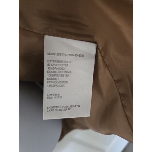 Tribal Tan Taupe Faux Suede Leather Collared Open Coat Womens Size 4 Western - Picture 7 of 14